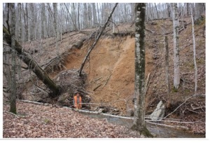 Critics of the Atlantic Coast Pipeline say its path is dangerously prone to landslides. (Lynn Limpert/the Dominion Pipeline Monitoring Coalition)